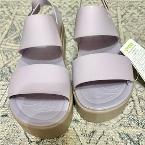 CROCS Purple Brooklyn Low Wedge